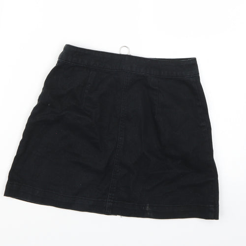 Divided by H&M Womens Black  Denim A-Line Skirt Size 8