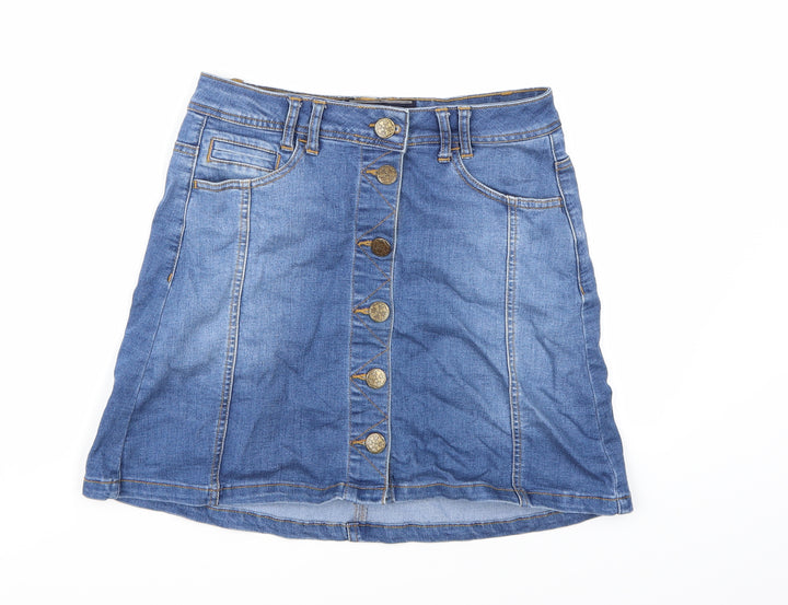YES YES Womens Blue Denim A-Line Skirt Size 8