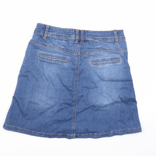YES YES Womens Blue  Denim A-Line Skirt Size 8