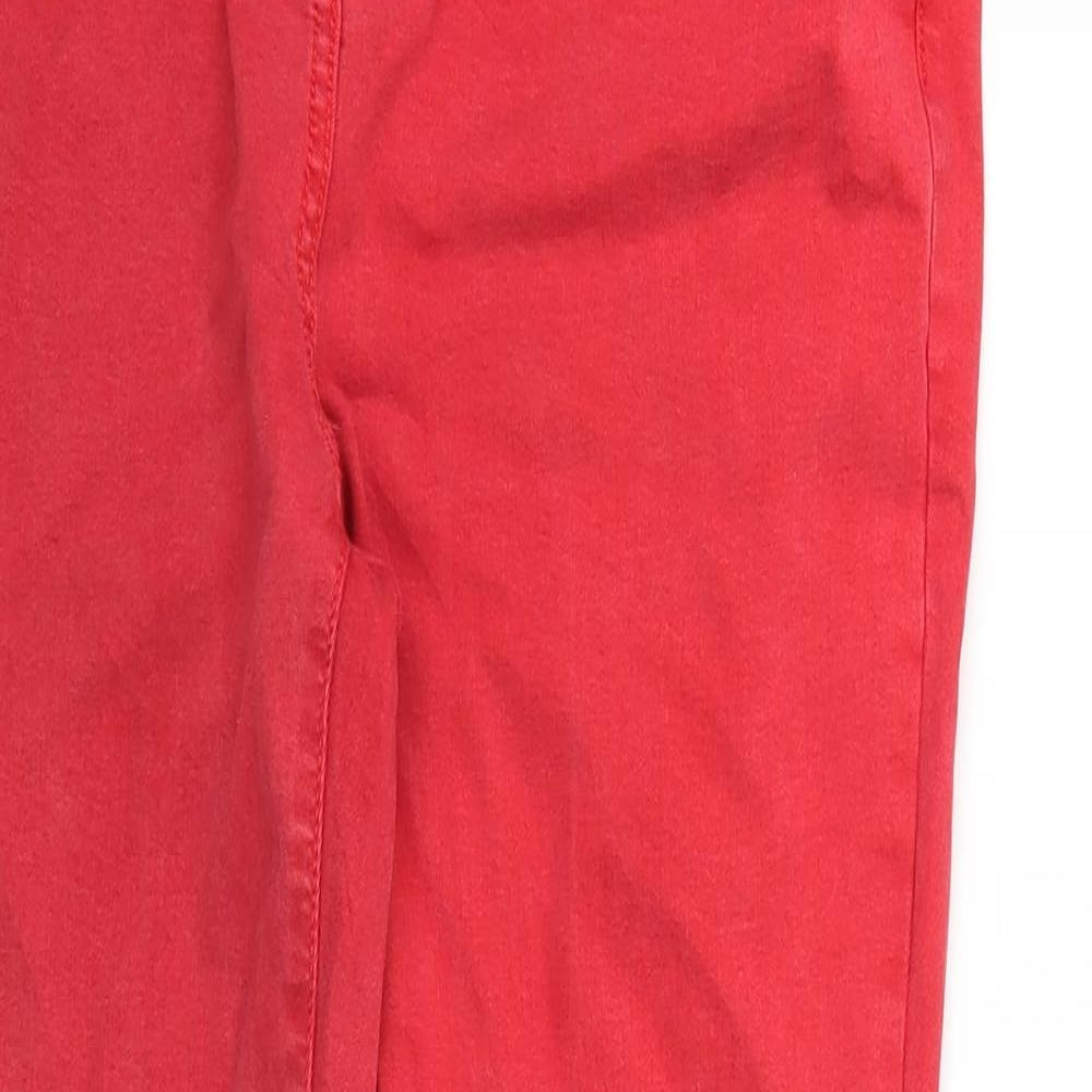 NEXT Womens Red  Denim Skinny Jeans Size 14 L30 in