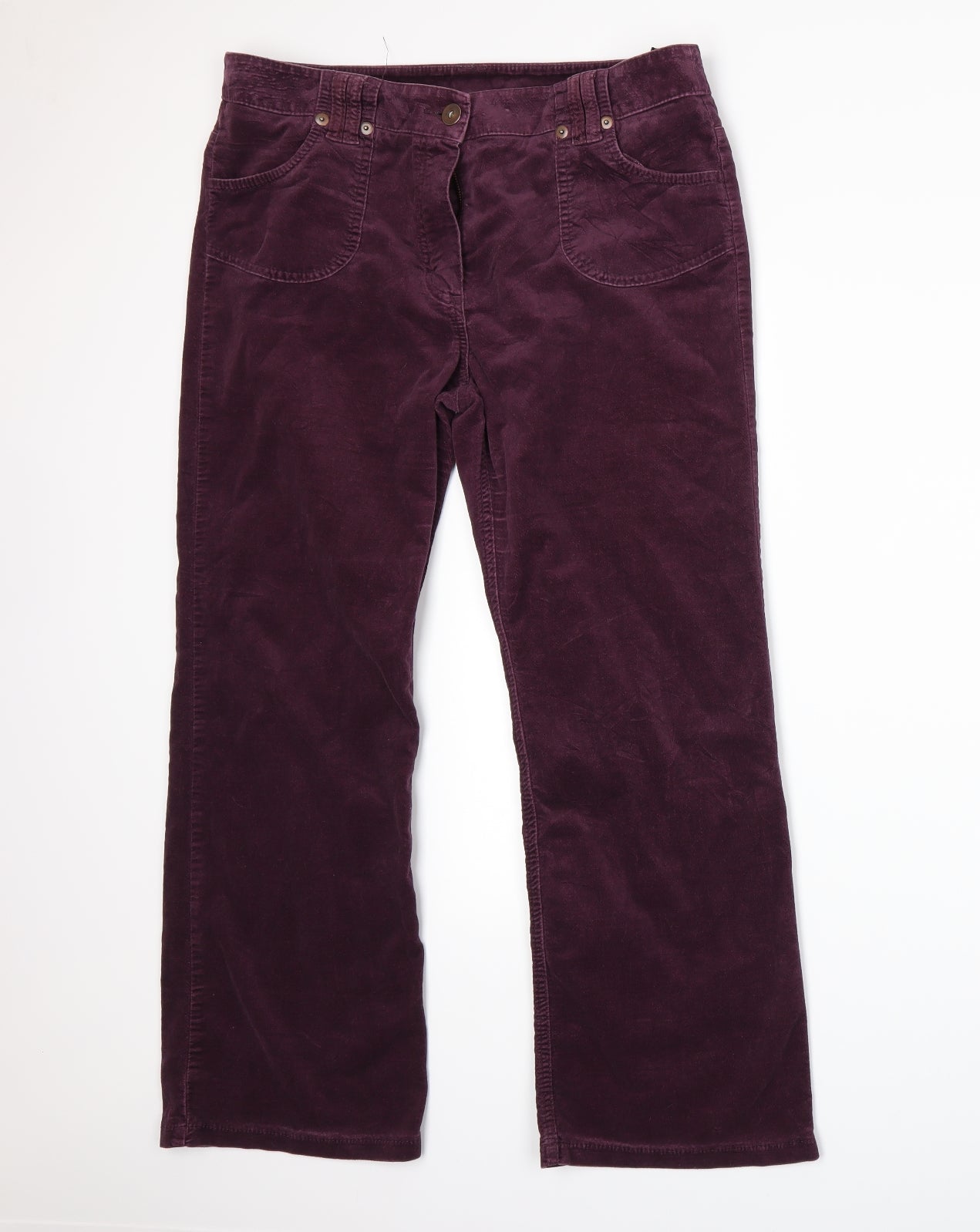 Marks and Spencer Womens Purple   Bootcut Jeans Size 16 L27 in