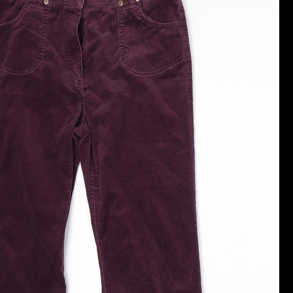 Marks and Spencer Womens Purple   Bootcut Jeans Size 16 L27 in
