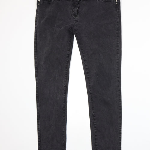 Love Denim Womens Grey   Skinny Jeans Size 16 L29 in