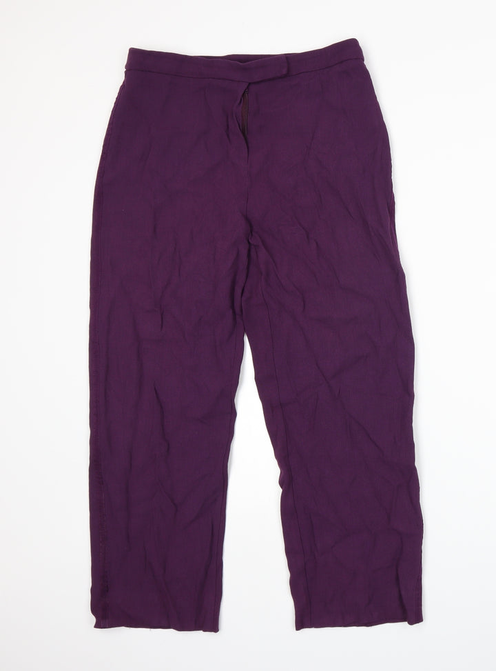 Wallis Womens Purple Trousers Size 12 L24 in