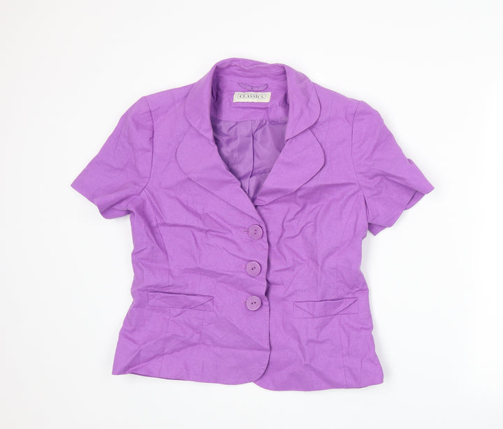 BHS Womens Purple Jacket Suit Jacket Size 14