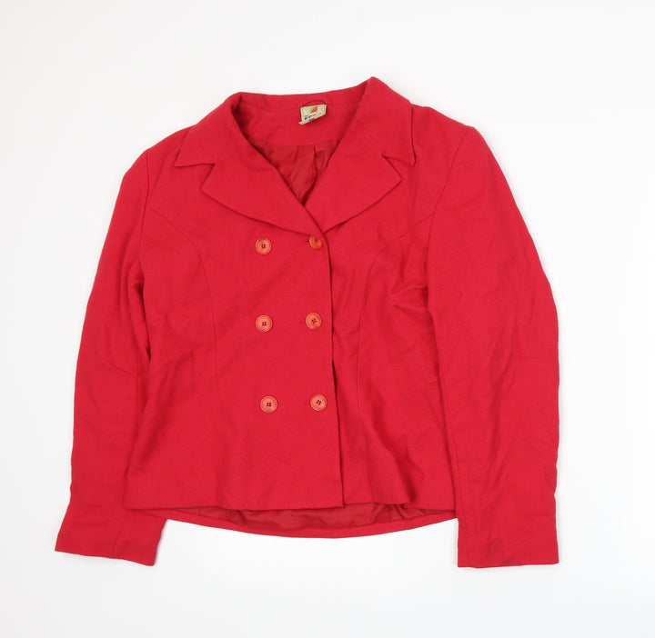 ECCO Womens Red   Jacket Suit Jacket Size 14