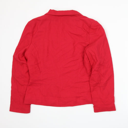 ECCO Womens Red   Jacket Suit Jacket Size 14