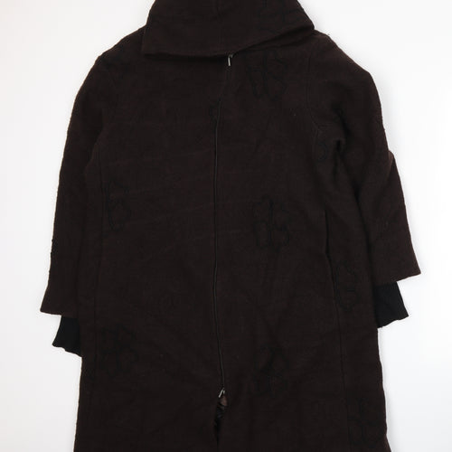 EVELIN BRANDT Womens Brown   Overcoat Coat Size 10