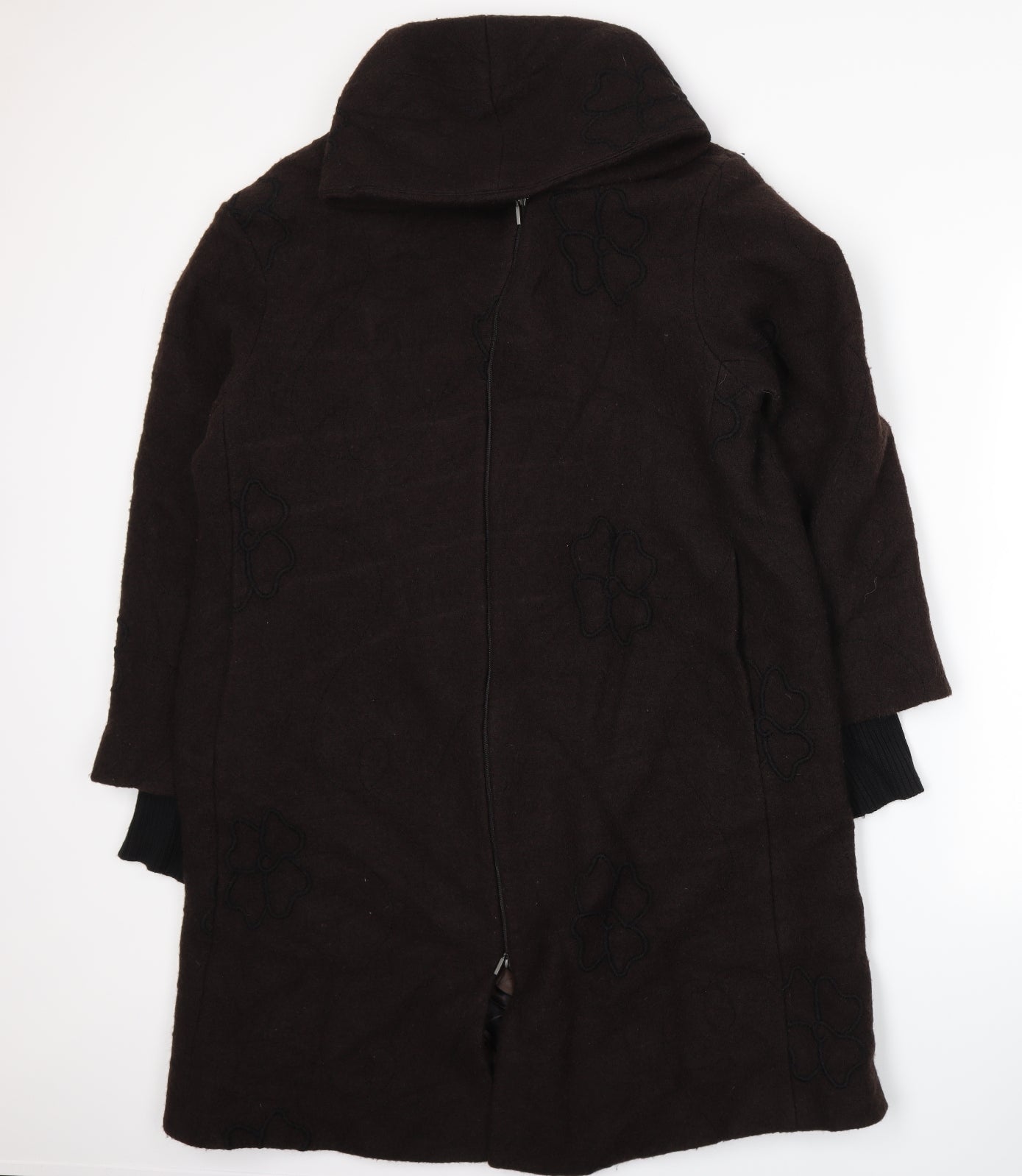 EVELIN BRANDT Womens Brown   Overcoat Coat Size 10