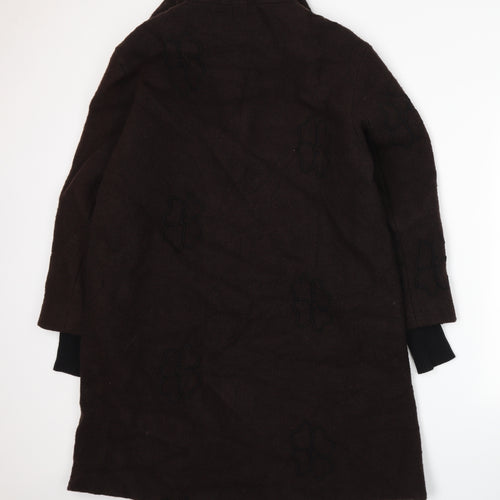 EVELIN BRANDT Womens Brown   Overcoat Coat Size 10