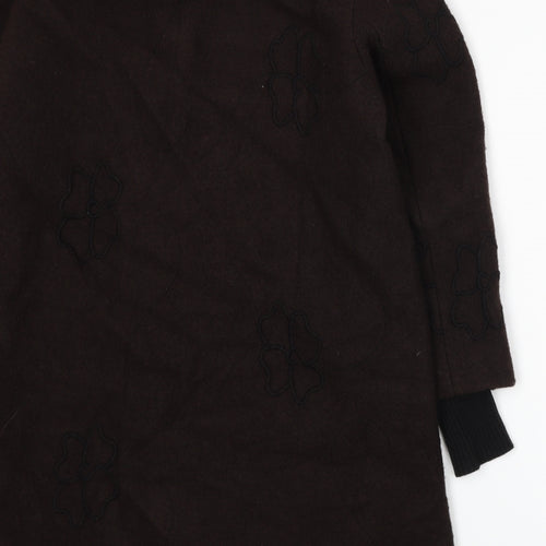 EVELIN BRANDT Womens Brown   Overcoat Coat Size 10