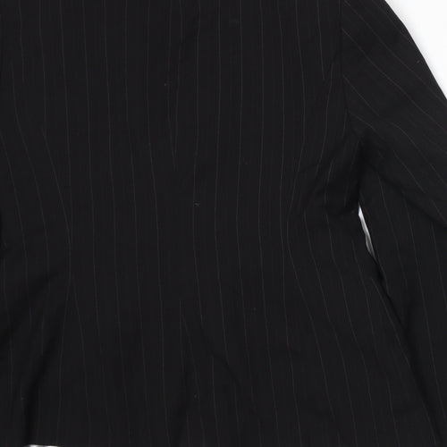 Marks and Spencer Womens Black Pinstripe  Jacket Suit Jacket Size 12