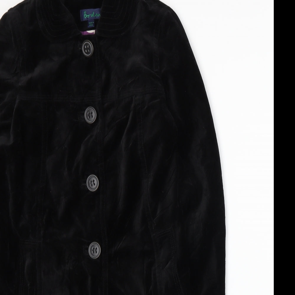 Boden Womens Black   Overcoat Coat Size 10