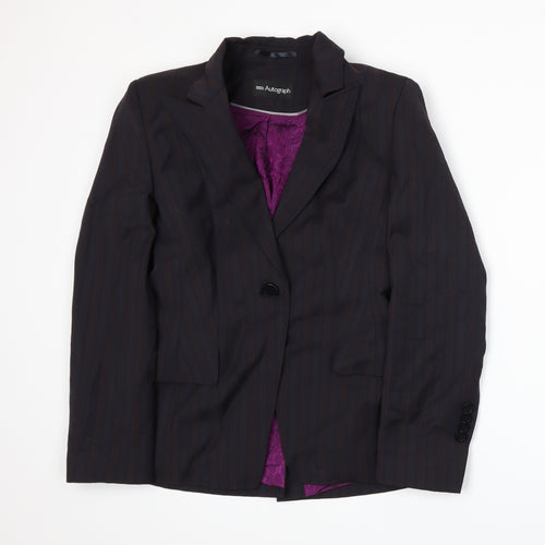 Autograph Womens Purple   Jacket Suit Jacket Size 10