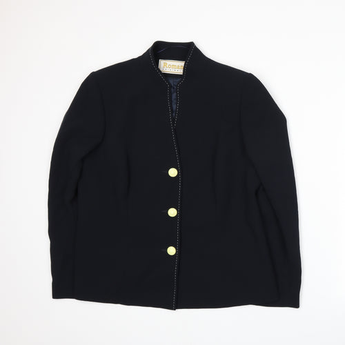 Roman Womens Blue   Jacket Suit Jacket Size 16