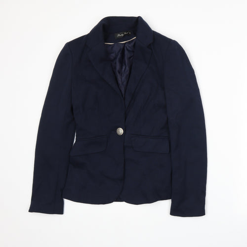 Pretty Girl Womens Blue   Jacket Suit Jacket Size XS