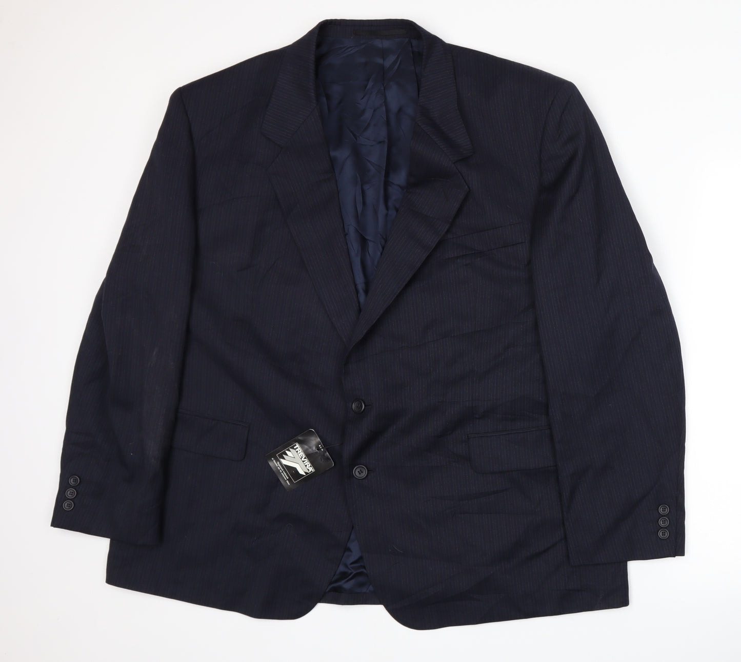 Trevira Mens Blue   Jacket Suit Jacket Size 2XL
