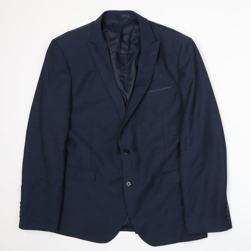 Cedar Wood State Mens Blue   Jacket Suit Jacket Size XL