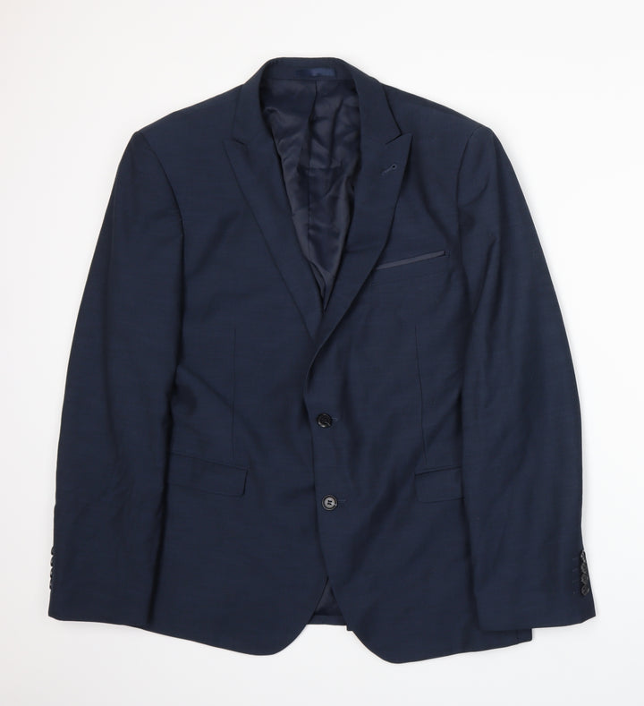 Cedar Wood State Mens Blue   Jacket Suit Jacket Size XL