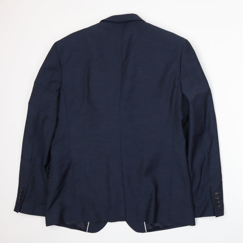 Cedar Wood State Mens Blue   Jacket Suit Jacket Size XL