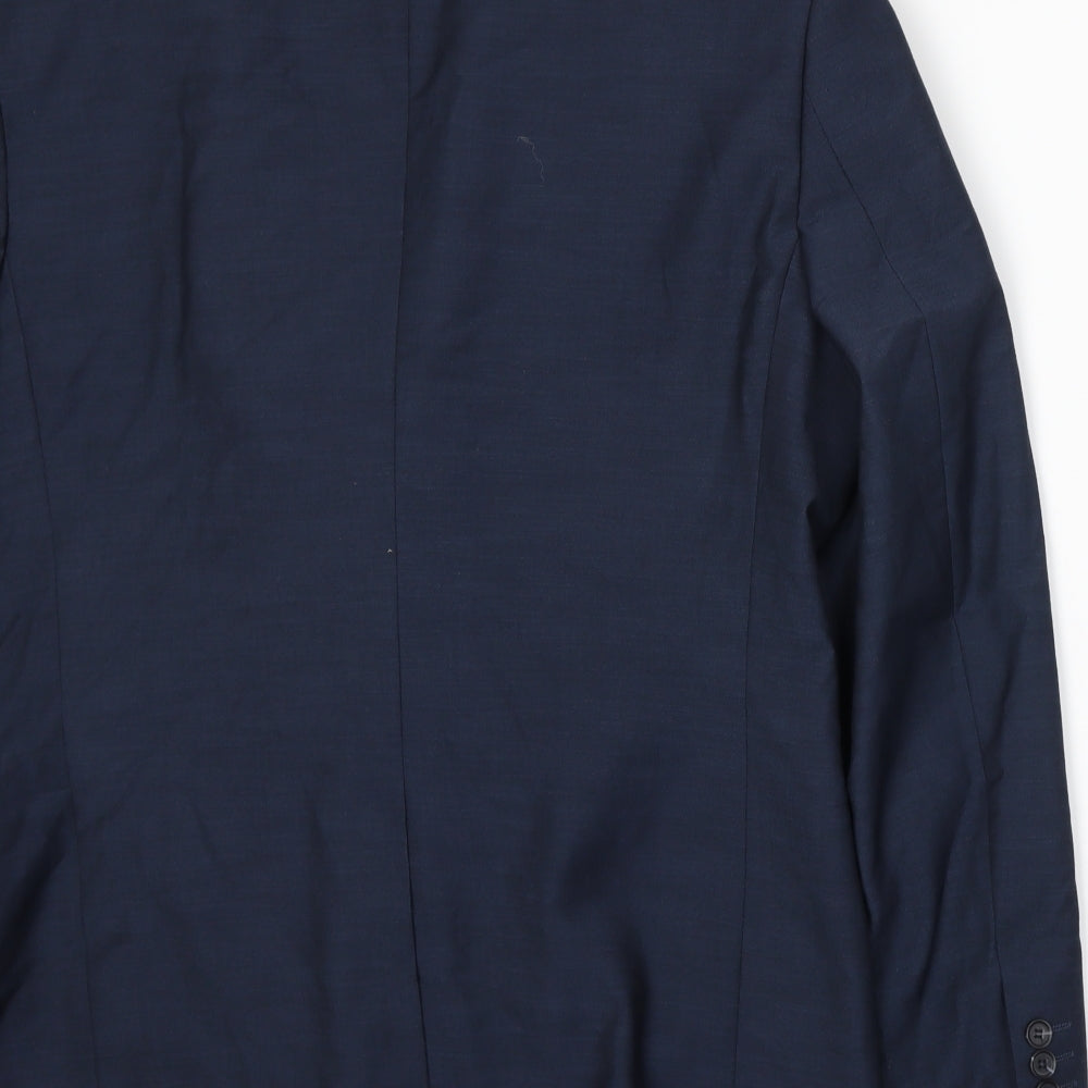 Cedar Wood State Mens Blue   Jacket Suit Jacket Size XL