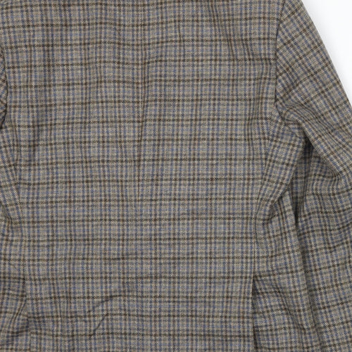 Varteks Mens Beige Plaid  Jacket Suit Jacket Size L