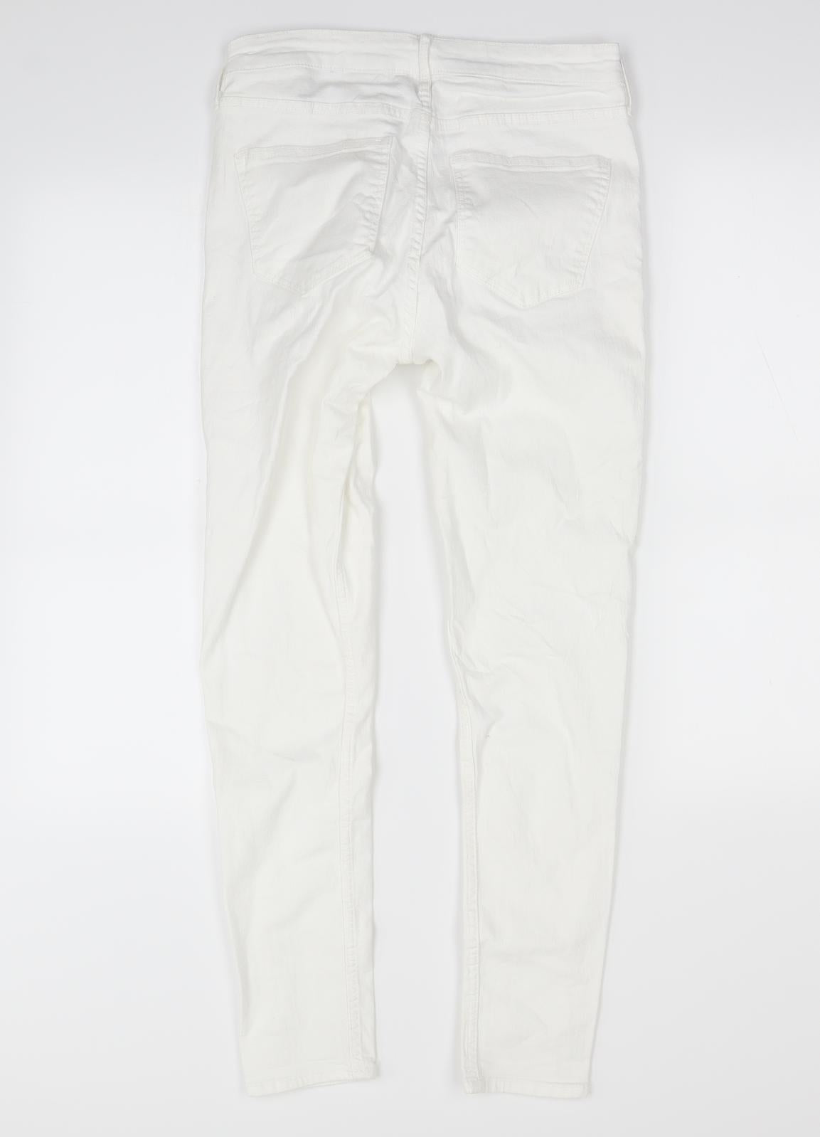 H&M Womens White   Skinny Jeans Size 6 L28 in