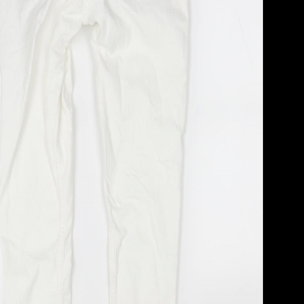 H&M Womens White   Skinny Jeans Size 6 L28 in