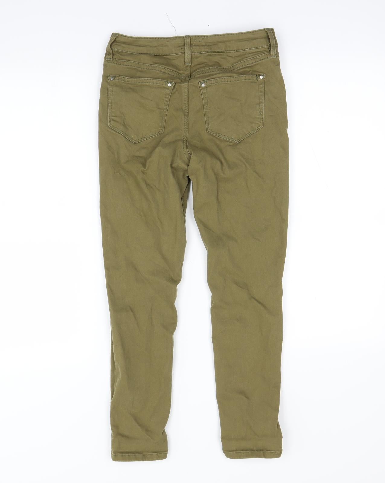 Warehouse Womens Green   Skinny Jeans Size 10 L24 in