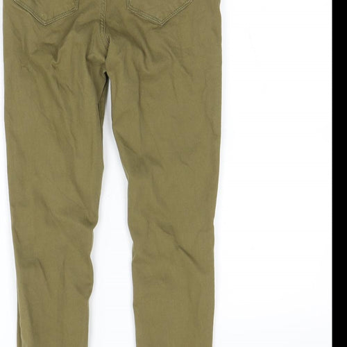 Warehouse Womens Green   Skinny Jeans Size 10 L24 in