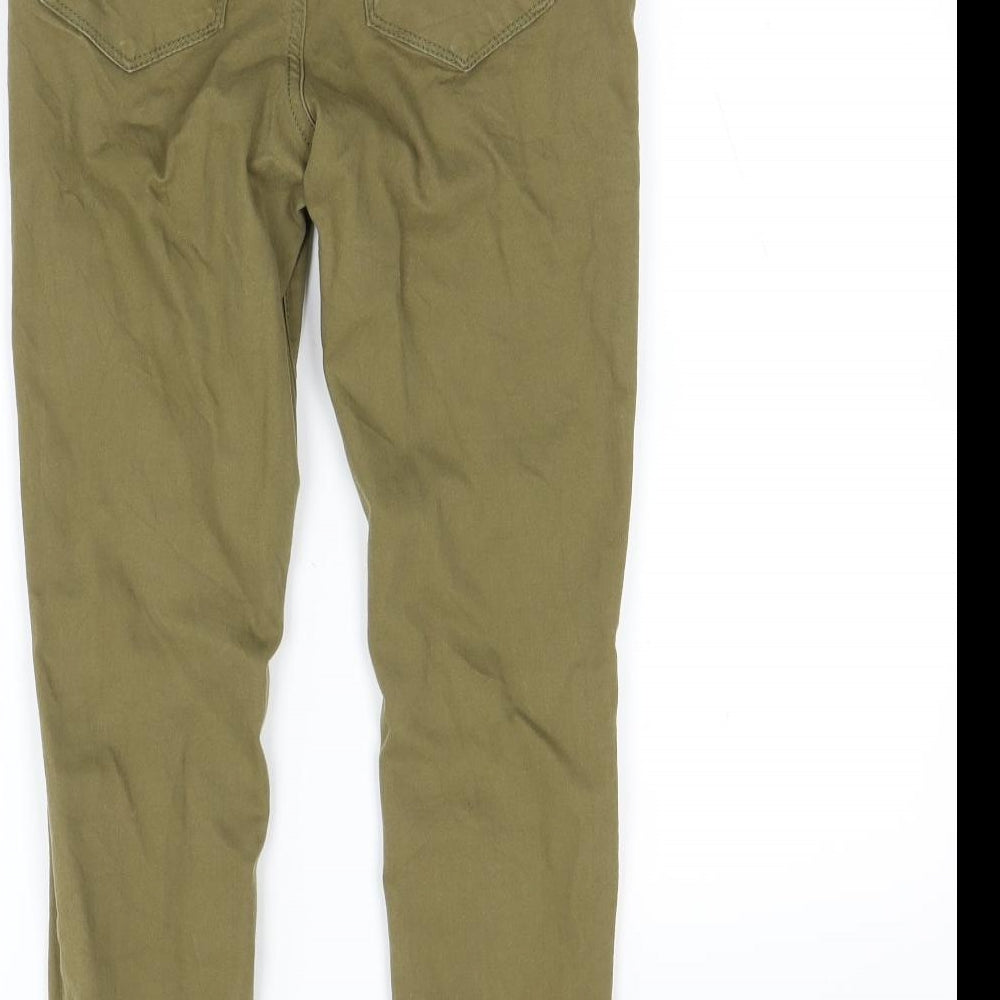 Warehouse Womens Green   Skinny Jeans Size 10 L24 in
