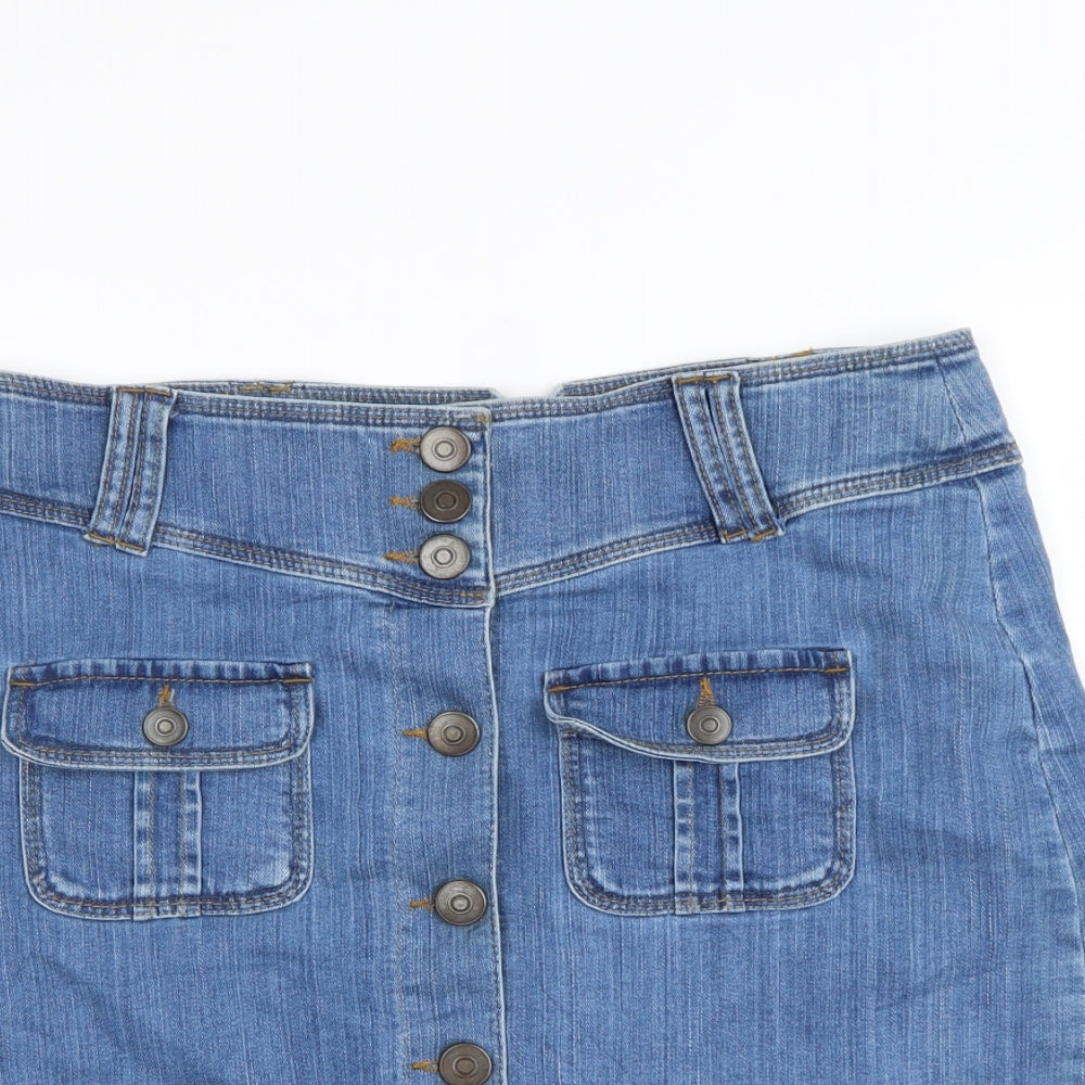 DP Womens Blue   Mini Skirt Size 10