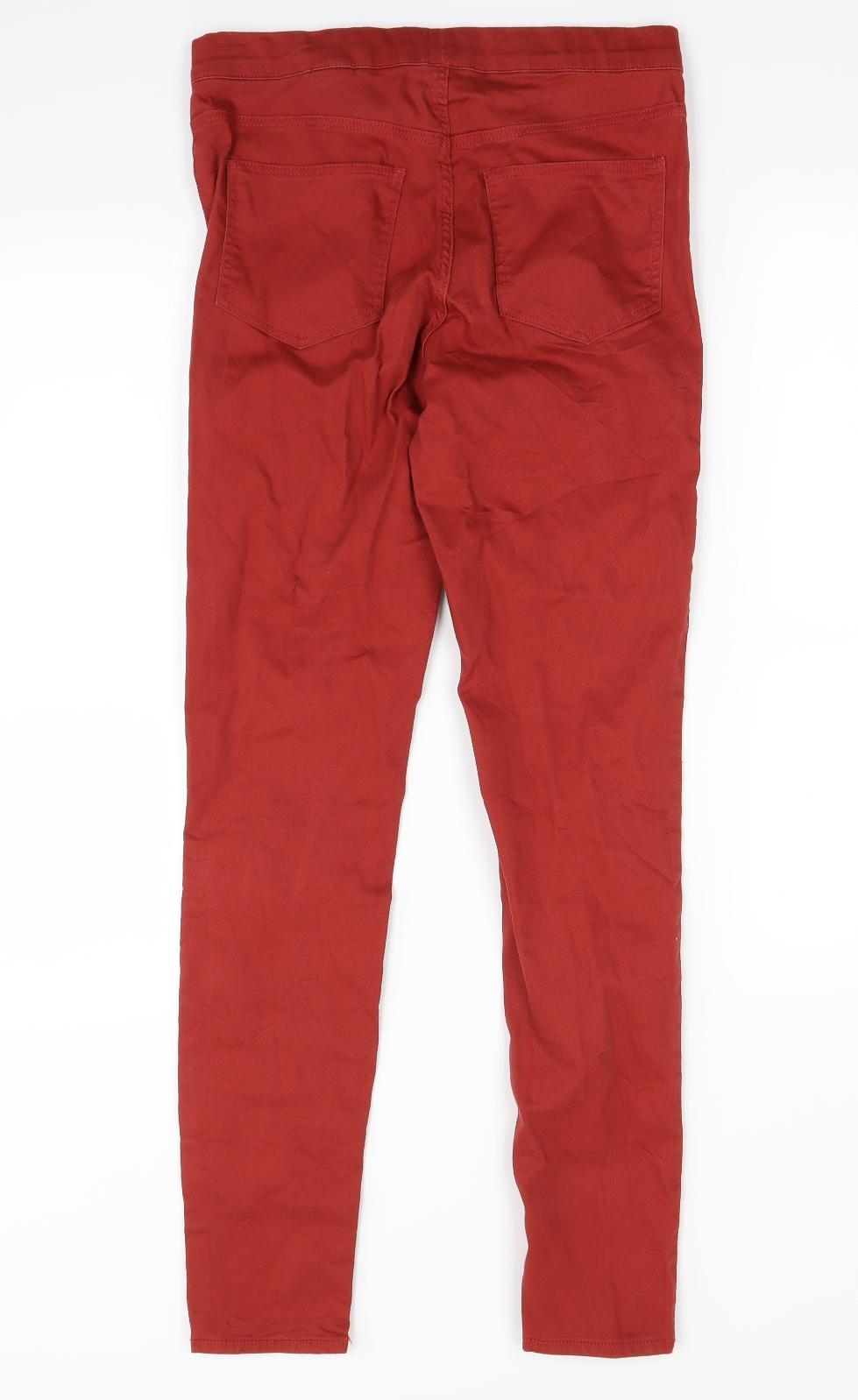H&M Womens Red   Mom Jeans Size 8 L29 in