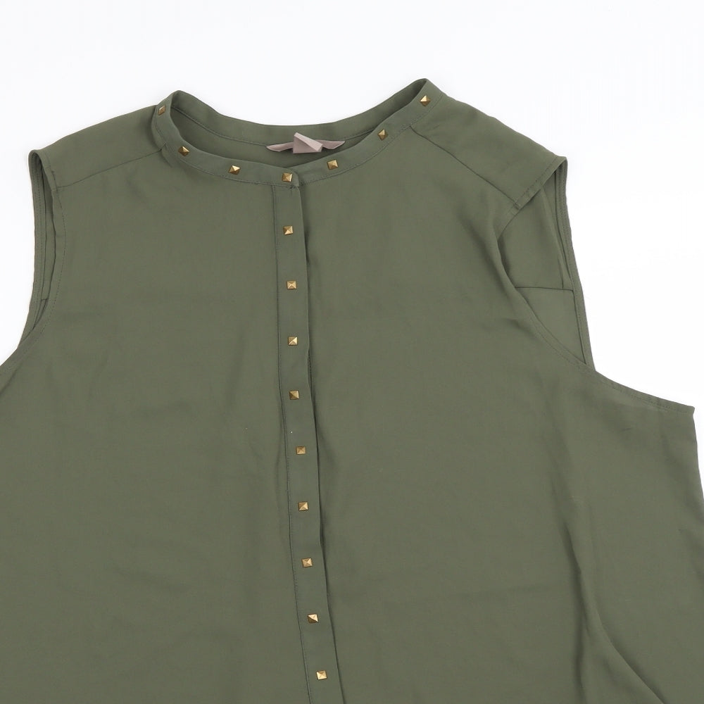 H&M Womens Green   Camisole Blouse Size 22