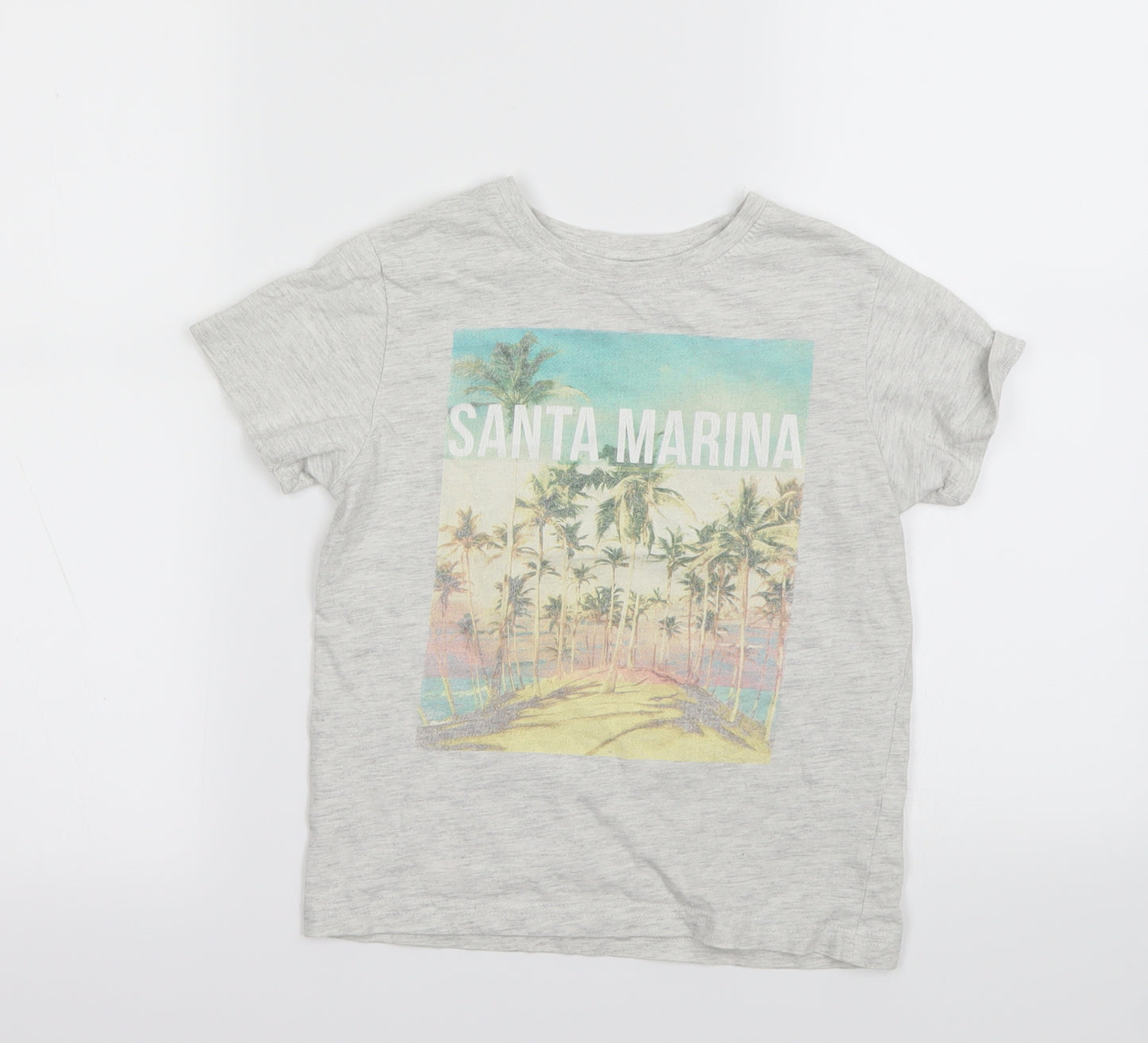 Primark Boys Grey   Basic T-Shirt Size 7-8 Years