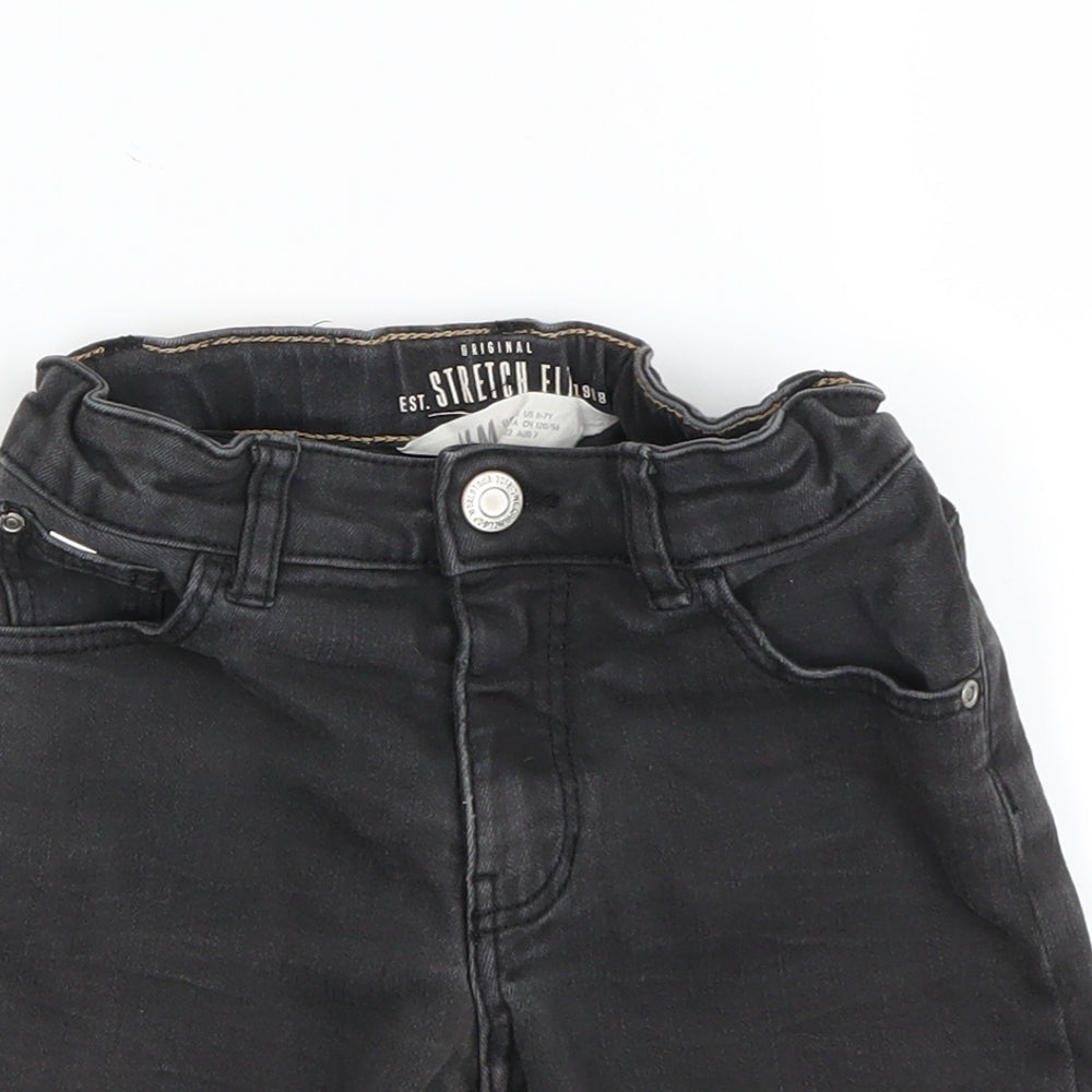 H&M Boys Black   Cargo Shorts Size 6-7 Years