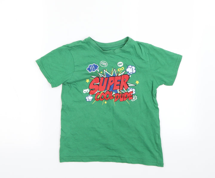 Primark Boys Green   Basic T-Shirt Size 7-8 Years