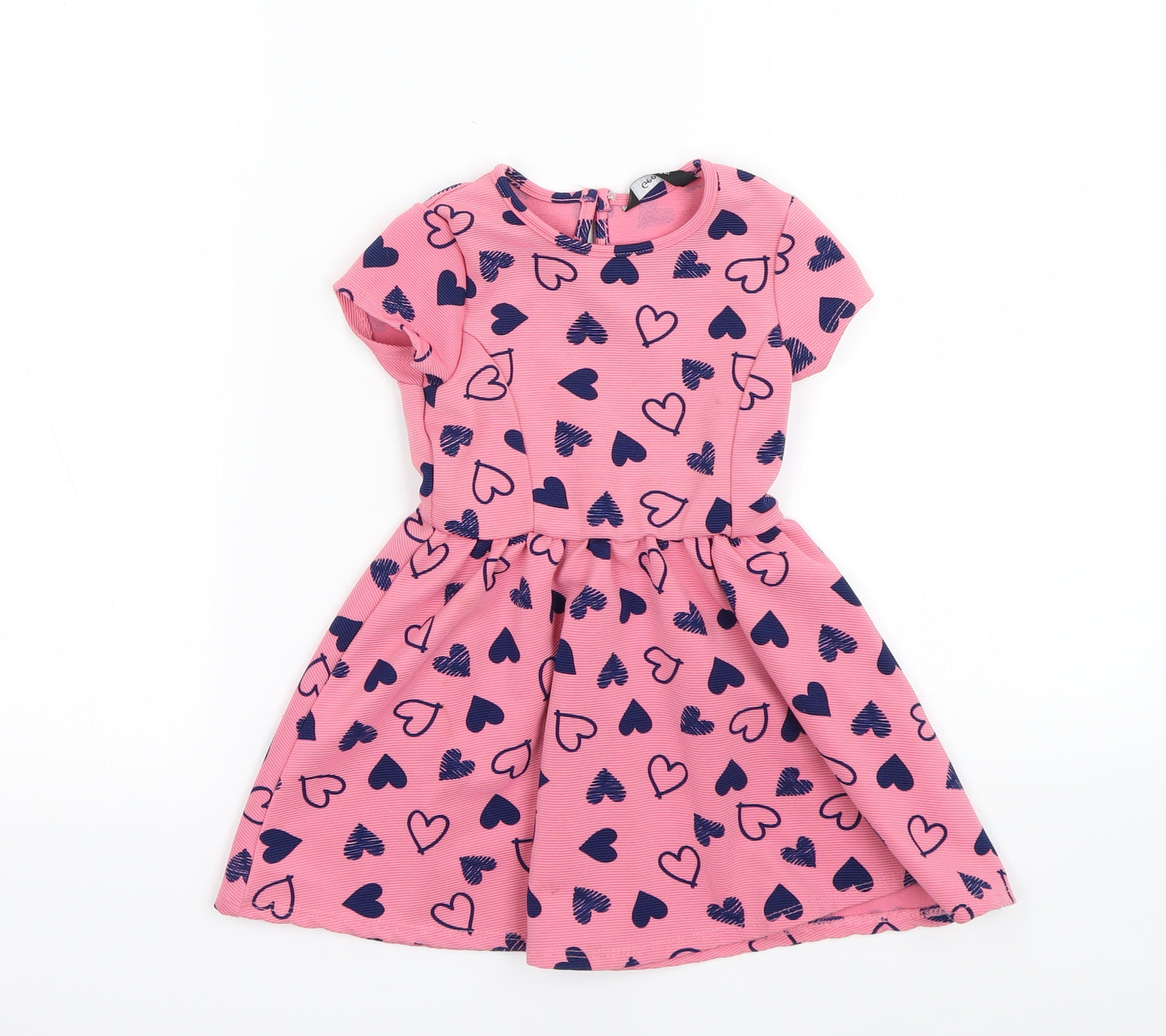 George Girls Pink Spotted  Fit & Flare  Size 2-3 Years