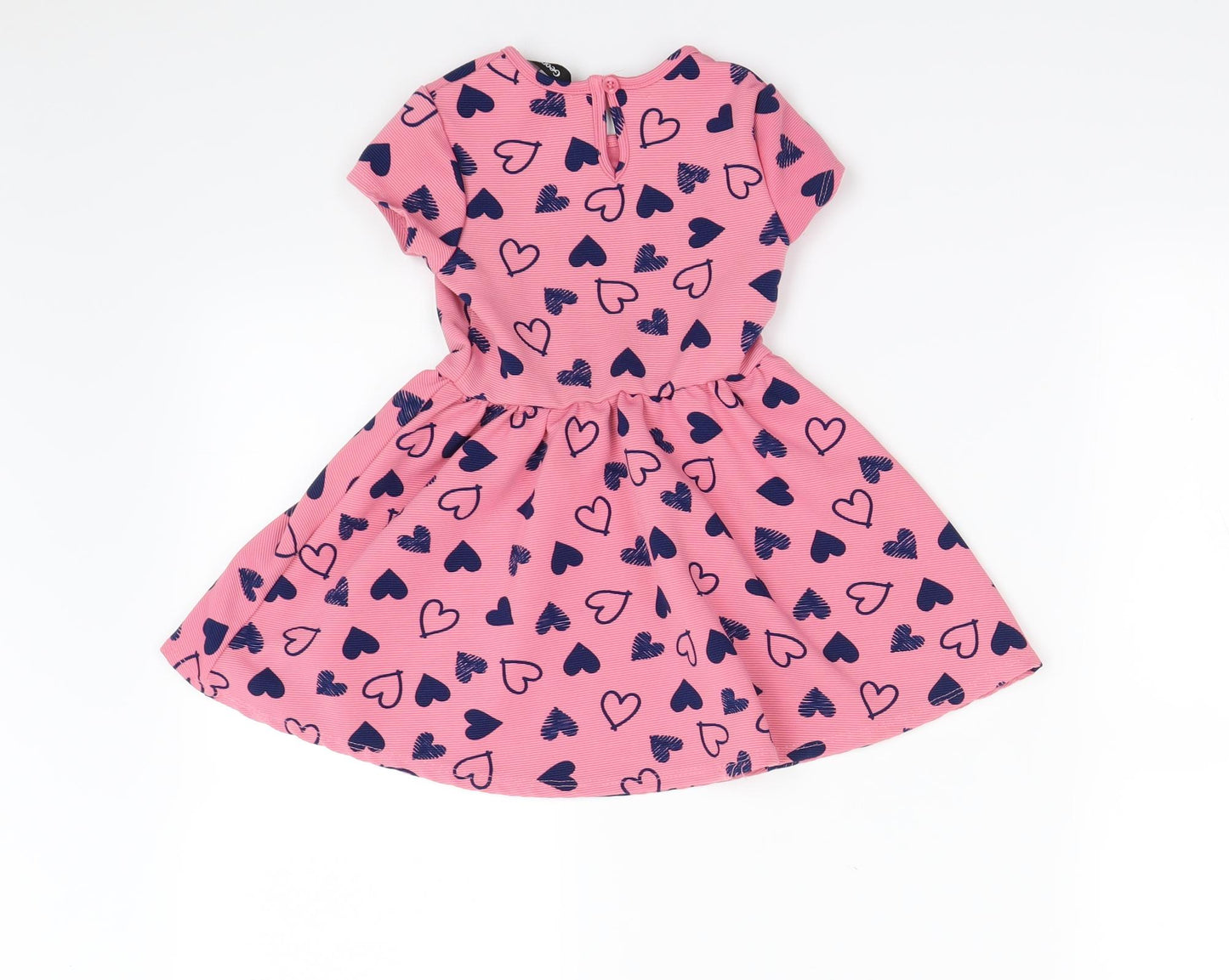 George Girls Pink Spotted  Fit & Flare  Size 2-3 Years