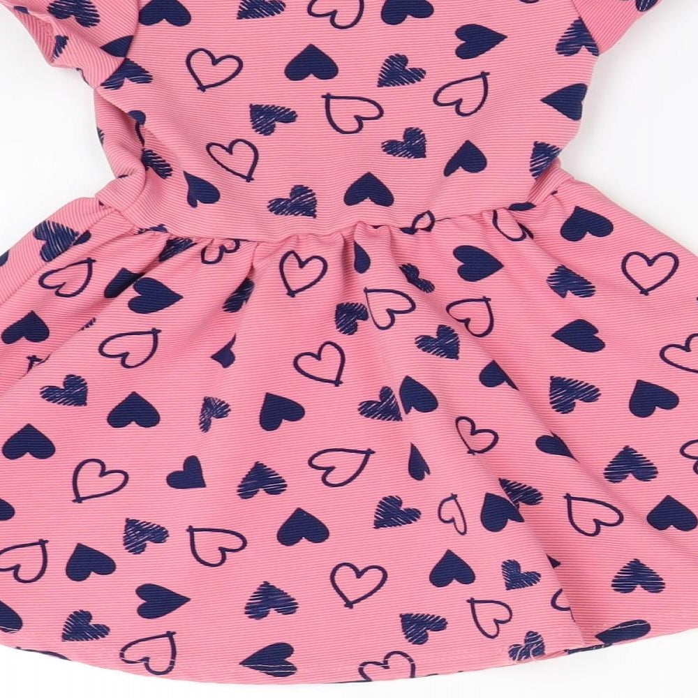 George Girls Pink Spotted  Fit & Flare  Size 2-3 Years