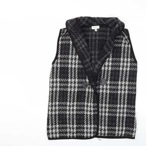 Apricot Womens Black Check  Jacket Waistcoat Size S