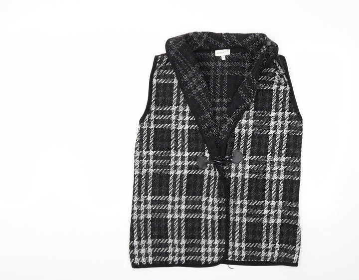 Apricot Womens Black Check Jacket Waistcoat Size S