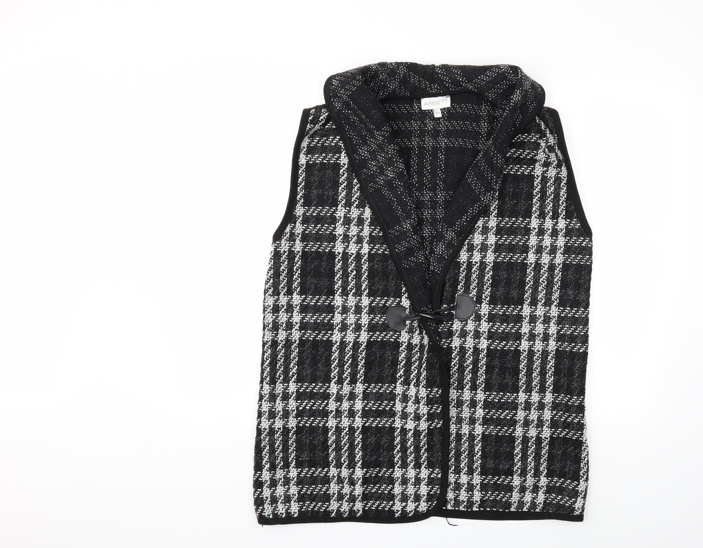 Apricot Womens Black Check  Jacket Waistcoat Size S