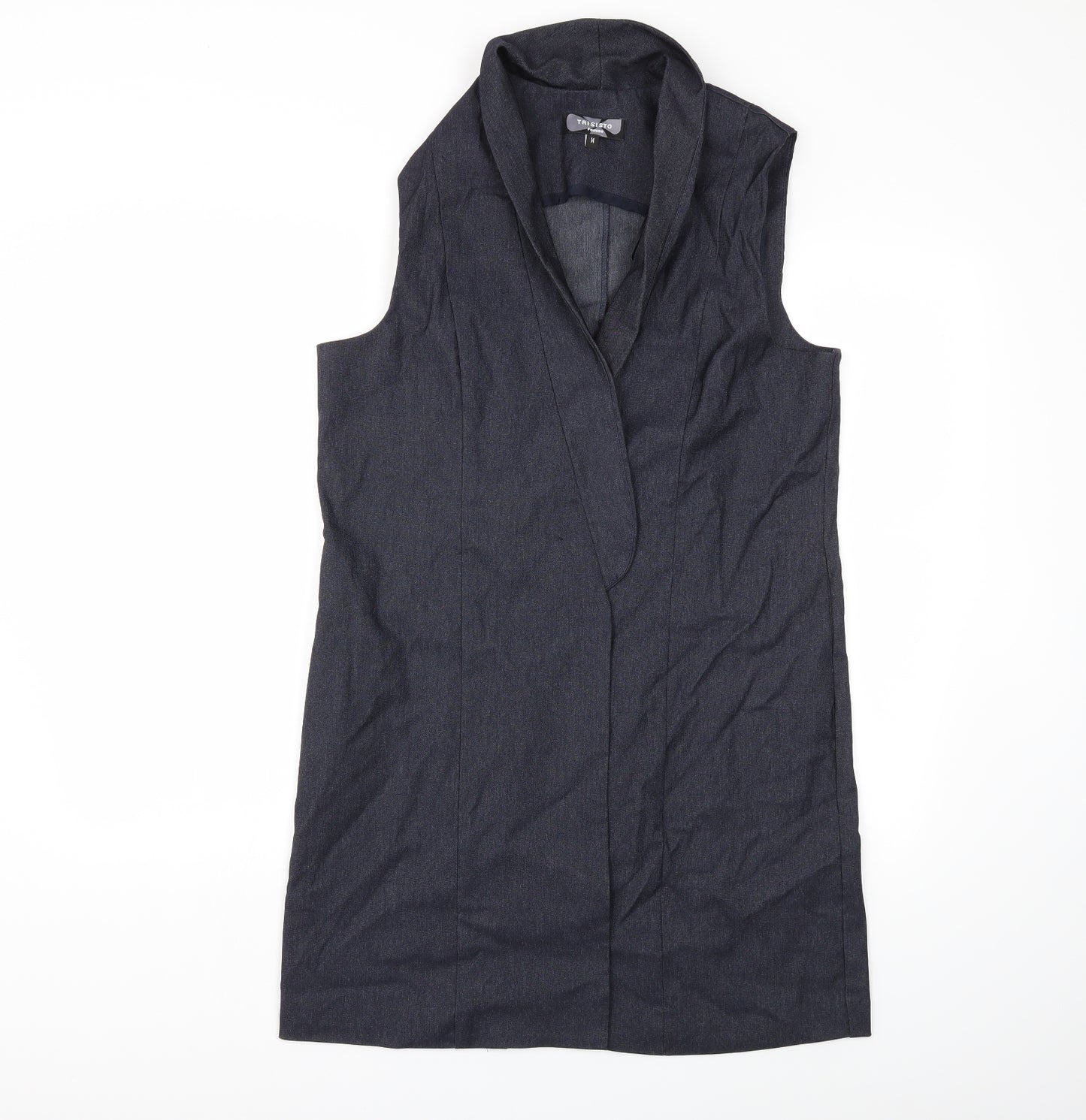 triesito Womens Blue   Jacket Waistcoat Size 14