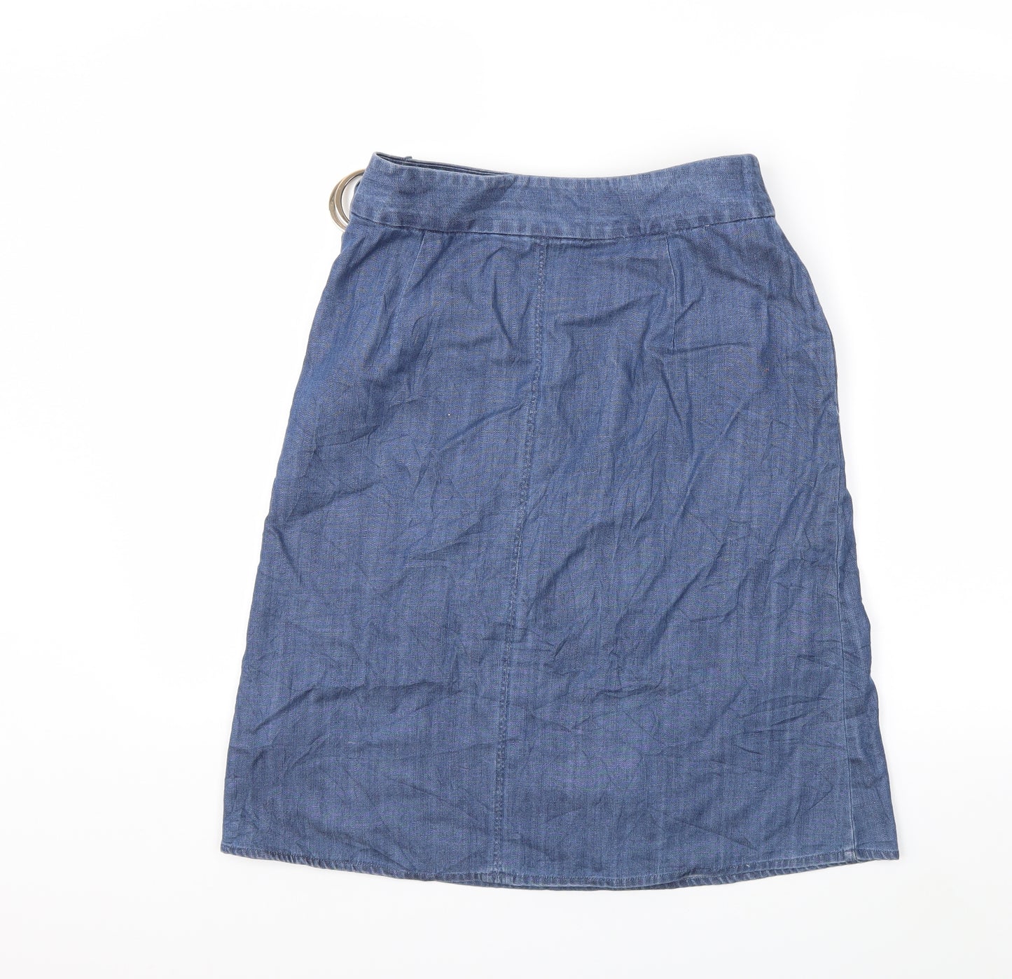 Per Una Womens Blue  Denim Wrap Skirt Size 12