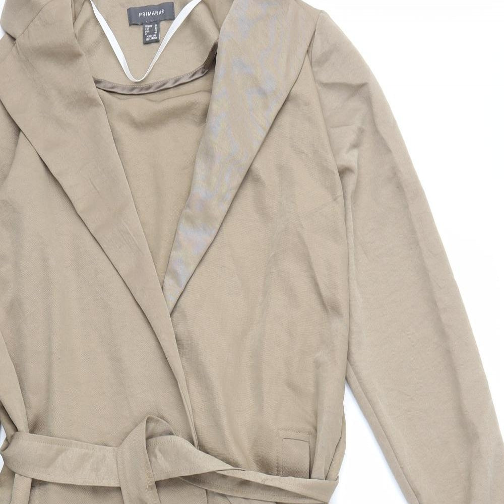 Primark Womens Beige   Overcoat Coat Size 14