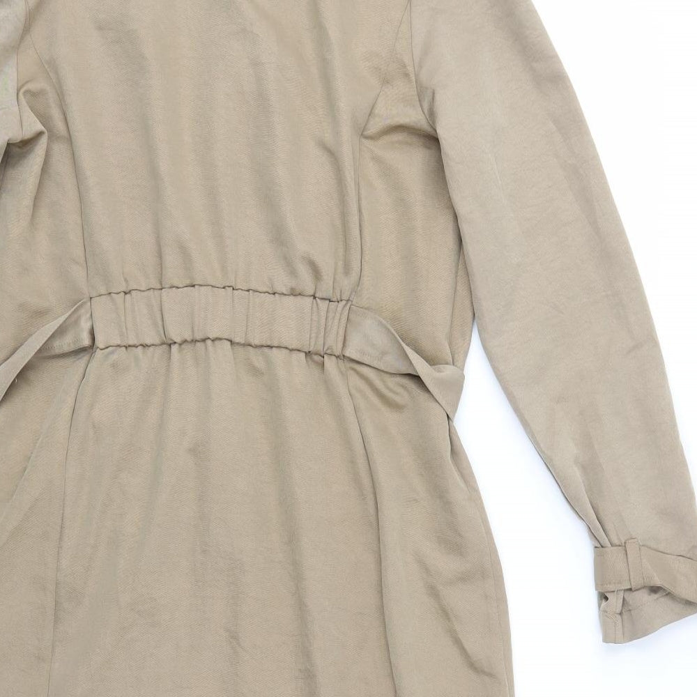 Primark Womens Beige   Overcoat Coat Size 14