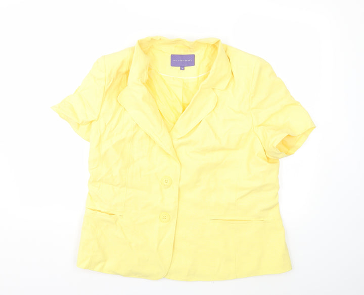 Autonomy Womens Yellow Jacket Blazer Size 18