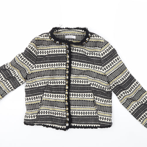 Per Una Womens Black Striped  Jacket  Size 8