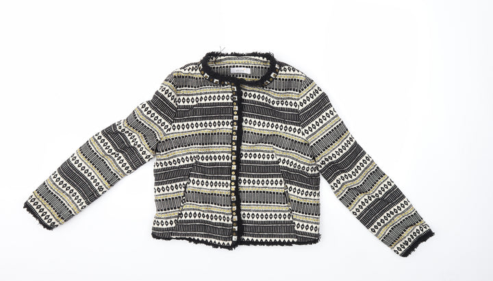 Per Una Womens Black Striped  Jacket  Size 8